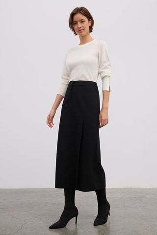 Saia midi - Preto