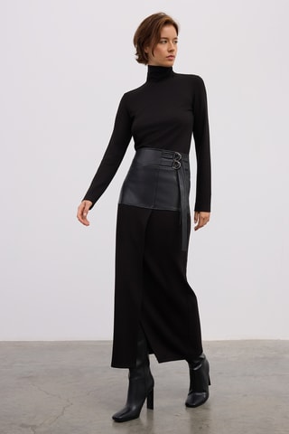 Saia midi - Preto