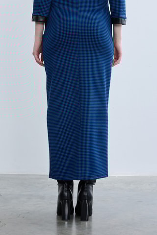 Saia midi - Azul-cobalto