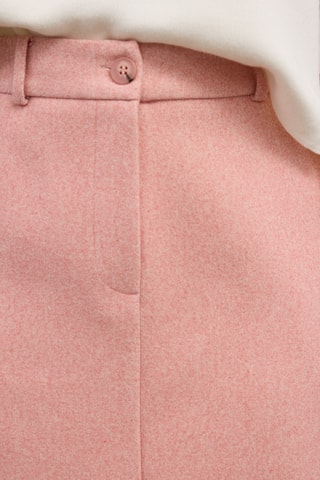Saia midi cintura subida - Rosa