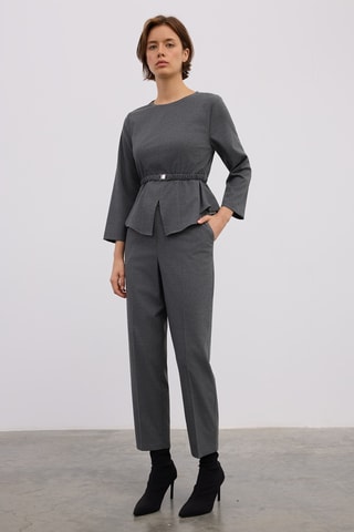 Blusa - Cinzento-claro