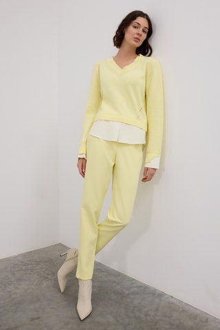 Camisola efeito ilusório - Amarelo