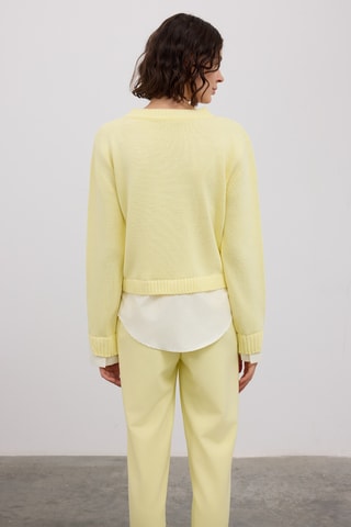 Camisola efeito ilusório - Amarelo