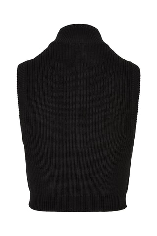 Kort Mouwloos Vest - Zwart