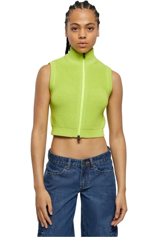 Kort Mouwloos Vest - Groen