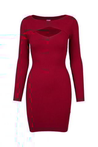 Trui-jurk - Bordeauxrood