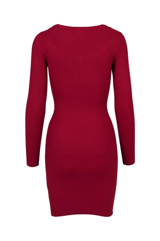 Trui-jurk - Bordeauxrood
