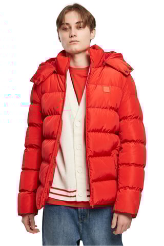 Gewatteerde Jas met Capuchon - Rood