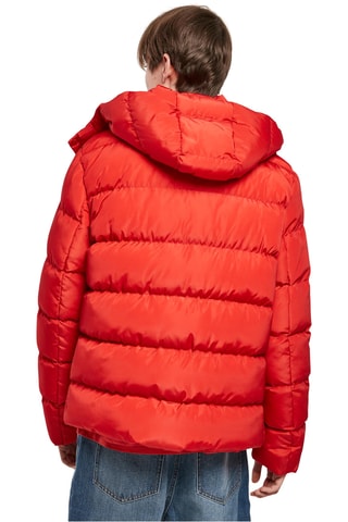 Gewatteerde Jas met Capuchon - Rood
