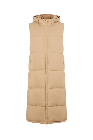 Lange Bodywarmer - Beige