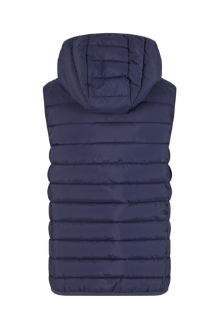 Mouwloze Gewatteerde Jas met Capuchon - Marineblauw