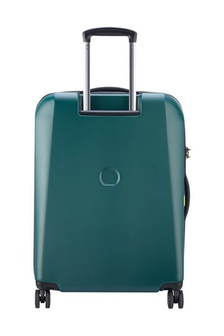 Rekbare Weekendtrolley Promenade Hard 2.0 (M) - Dennengroen - Groen en roze