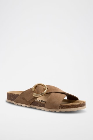 Mules de couro Rosso Castanho-claro