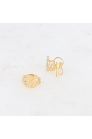 2 earcuffs - Doré