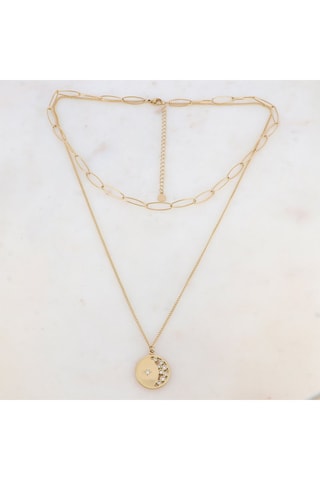 Collier - Doré et blanc