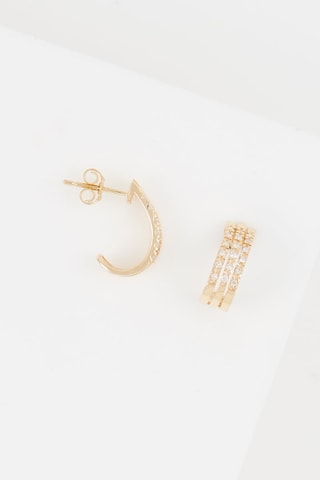 Boucles d'oreilles Galery - Or jaune et diamants