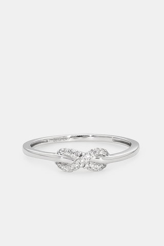 Bague Brillant Infini - Or blanc et diamants 