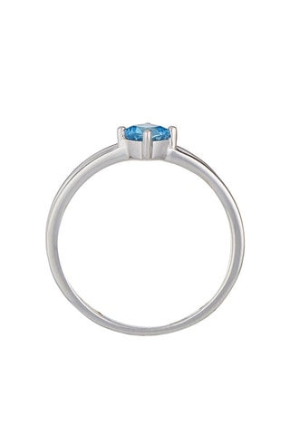 Bague Orbite - Or blanc, topaze et diamants