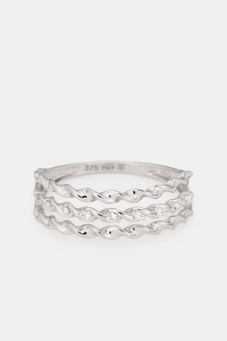 Bague Triple camino de diamantes - Or blanc et diamants