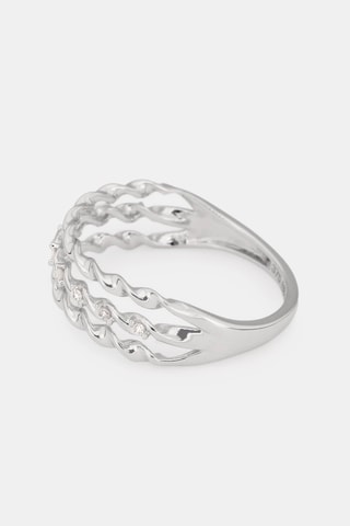Bague Triple camino de diamantes - Or blanc et diamants