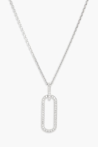 Pendentif - 
Or blanc et diamants