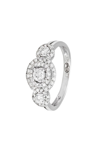 Bague Diadème - Or blanc et diamants