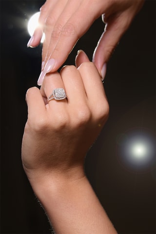 Bague Callie - Or blanc et diamants