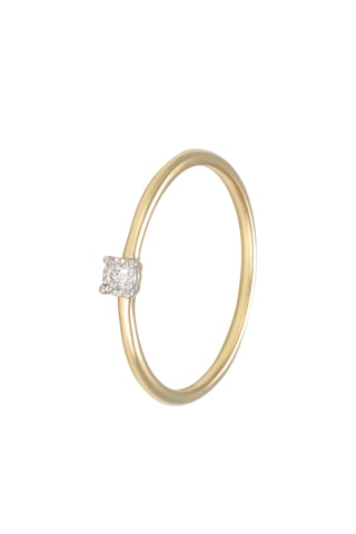 Solitaire Fivia - Or jaune et diamant
