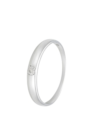 Solitaire Sobre - Or blanc et diamant