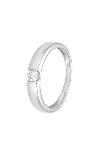 Solitaire Pure - Or blanc et diamant