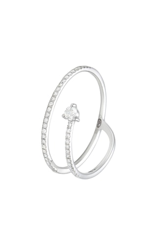 Bague San Diego - Or blanc et diamants