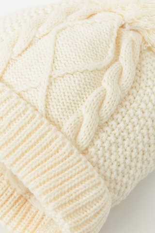 Muts met Pompon - Ecru