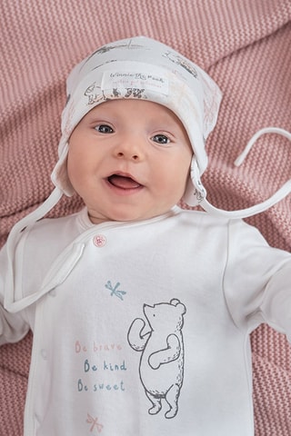 2 bonnets aviateur en coton biologique Winnie l’Ourson Disney - Rose