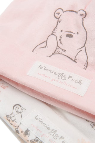2 bonnets aviateur en coton biologique Winnie l’Ourson Disney - Rose