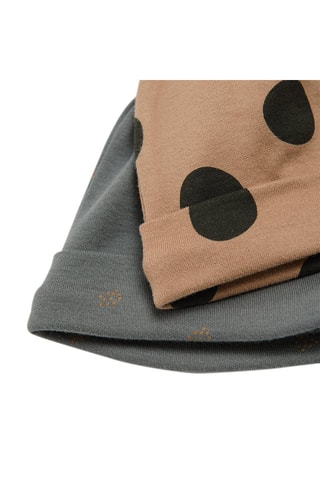 2 bonnets en coton biologique Gris