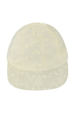 Casquette en broderie anglaise Jaune