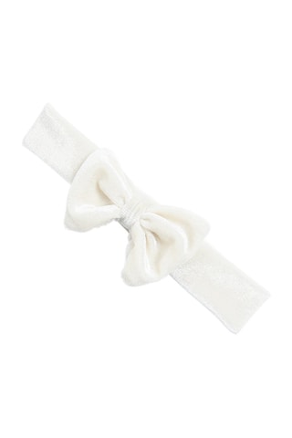Bandeau en velours Écru