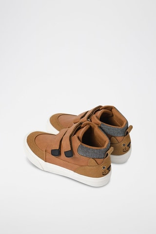 Hoge sneakers met oortjes Camel