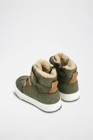 Hoge Gevoerde Sneakers - Kaki
