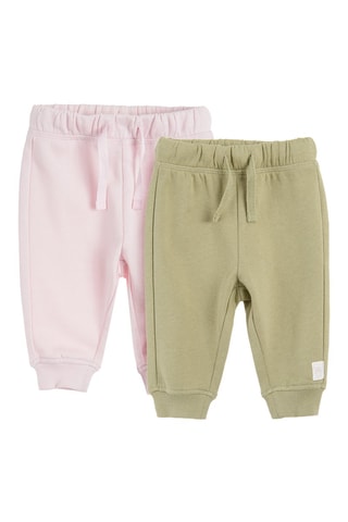 2 Joggingbroeken - Roze en Kaki