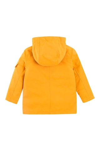 Parka en Gewatteerde Jas met Capuchon - Geel en Donkerblauw