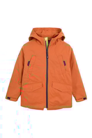 Parka met Afneembare Gewatteerde Jas - 
Oranje en Zwart