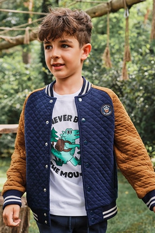 Baseball jasje - Marineblauw en Camel