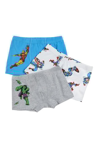 3 Boxers Avengers Marvel Lichtblauw en Ecru