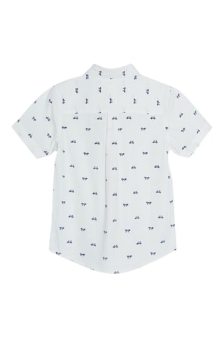 Overhemd Wit en Marineblauw