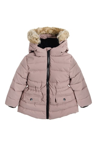 Gewatteerde Jas met Capuchon - Roze