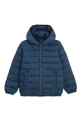 Gewatteerde Jas met Capuchon - Marineblauw
