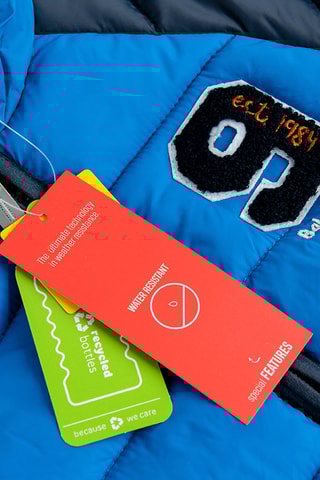 Gewatteerde Jas met Capuchon - Blauw