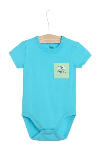 2 Rompertjes Grijs en Turquoise