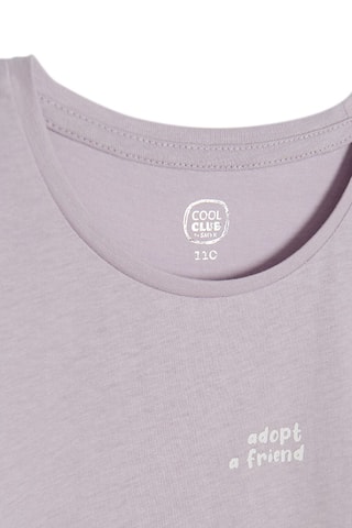 T-shirt. Gemêleerd Lichtpaars